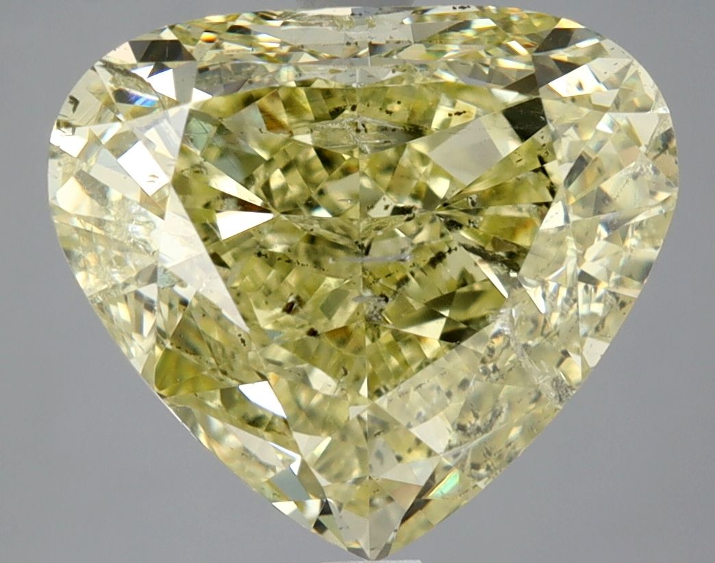 5.02 Carat Heart Diamond Fancy Yellow SI2