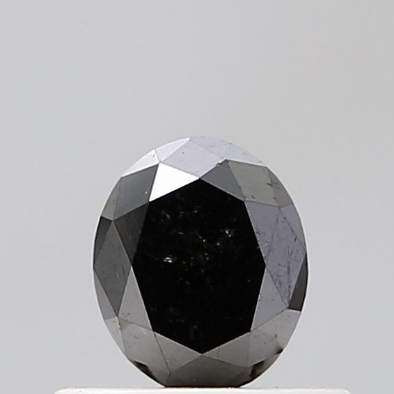 0.57 Carat Oval Diamond Fancy Black VVS2
