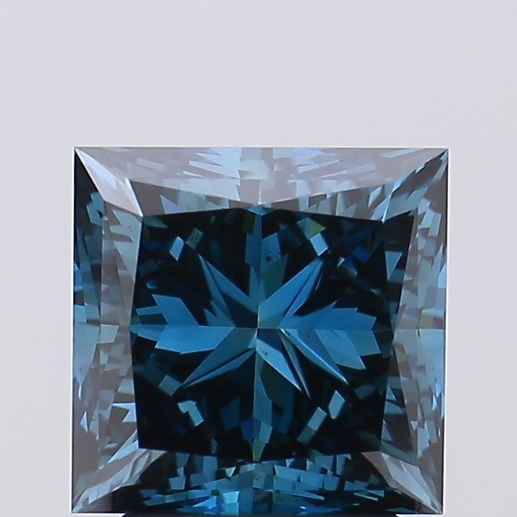 3.09 carat fancy deep blue VS2 EX Cut IGI princess diamond