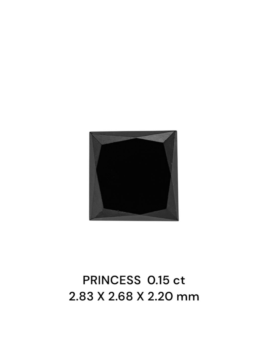 0.15 Carat Princess Diamond Fancy Black VVS2