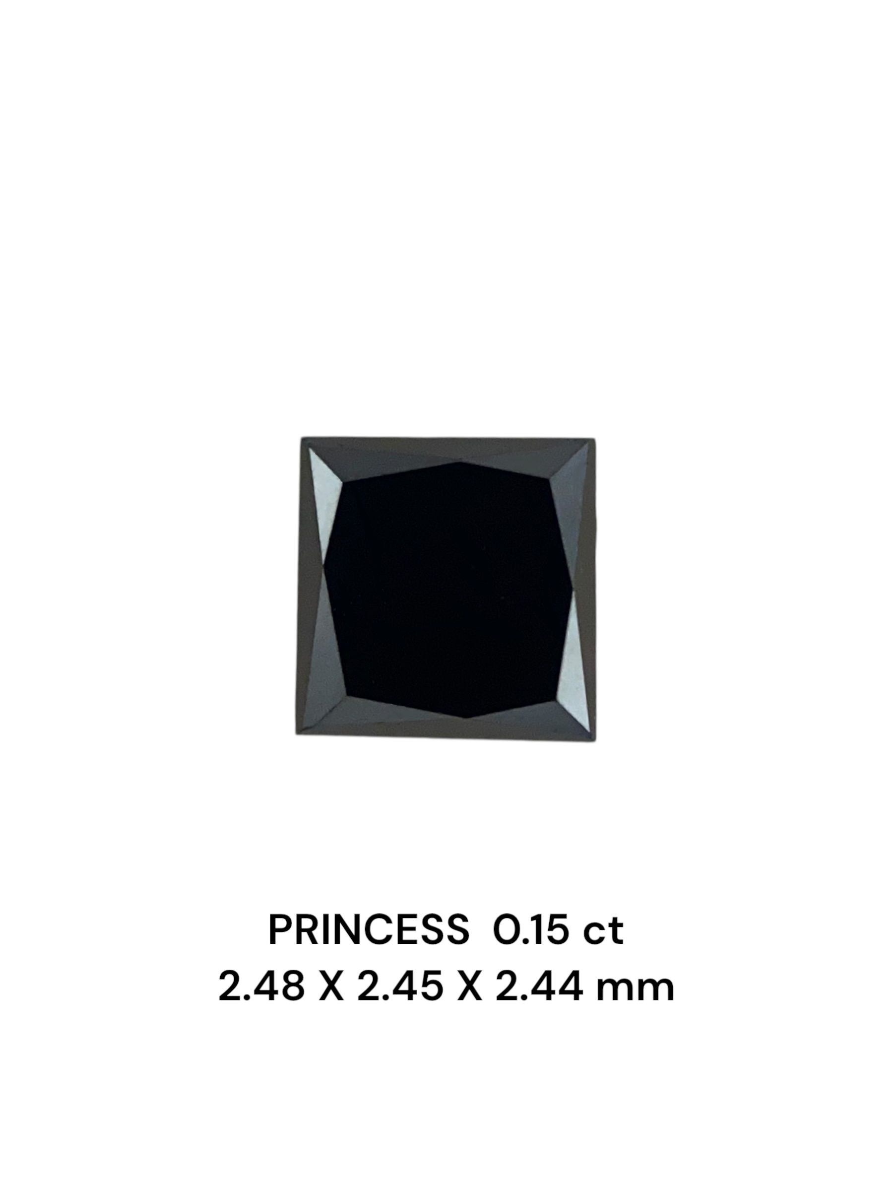 0.15 Carat Princess Diamond Fancy Black VVS2