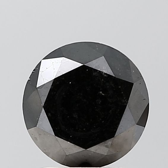 1.95 Carat Round Diamond Black VVS2