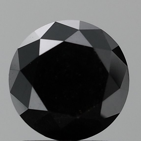 0.81 Carat Round Diamond Fancy Black VVS2