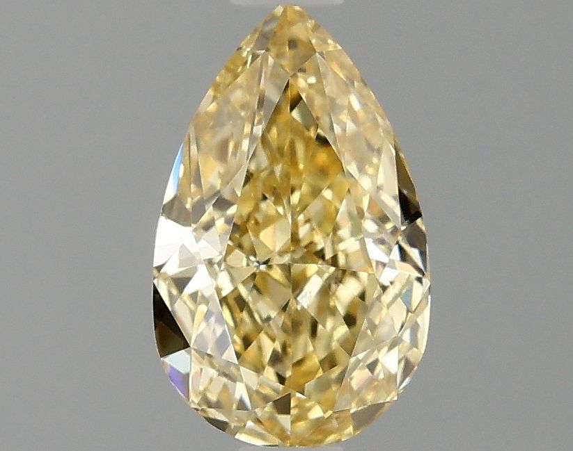 1.02 carat fancy intense yellow VS1 EX Cut IGI pear diamond