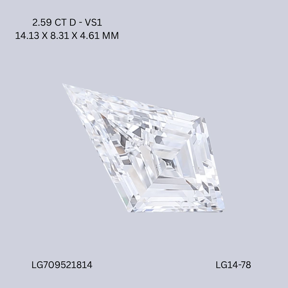 2.59 ct lab-grown Kite Diamond