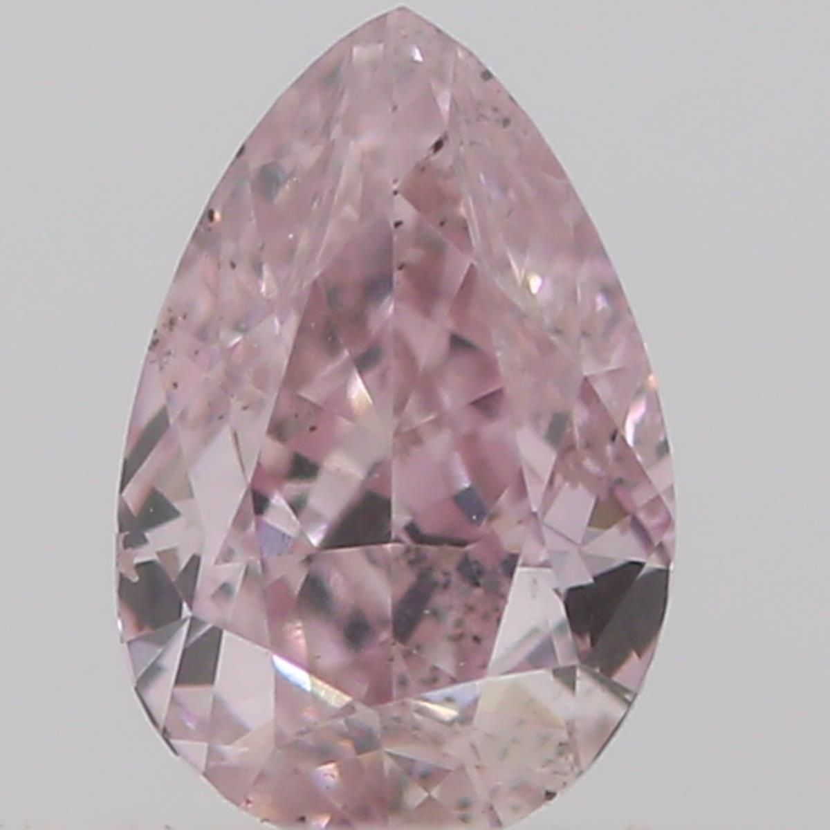 0.13 Carat Pear Diamond Fancy  Pink 