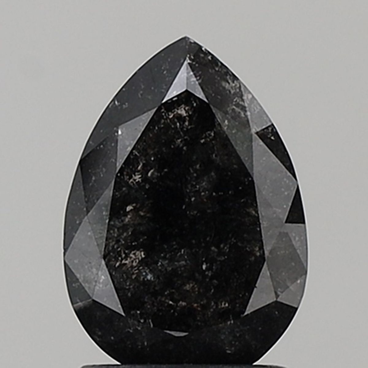 1.46 Carat Pear Diamond Salt and Pepper VS1