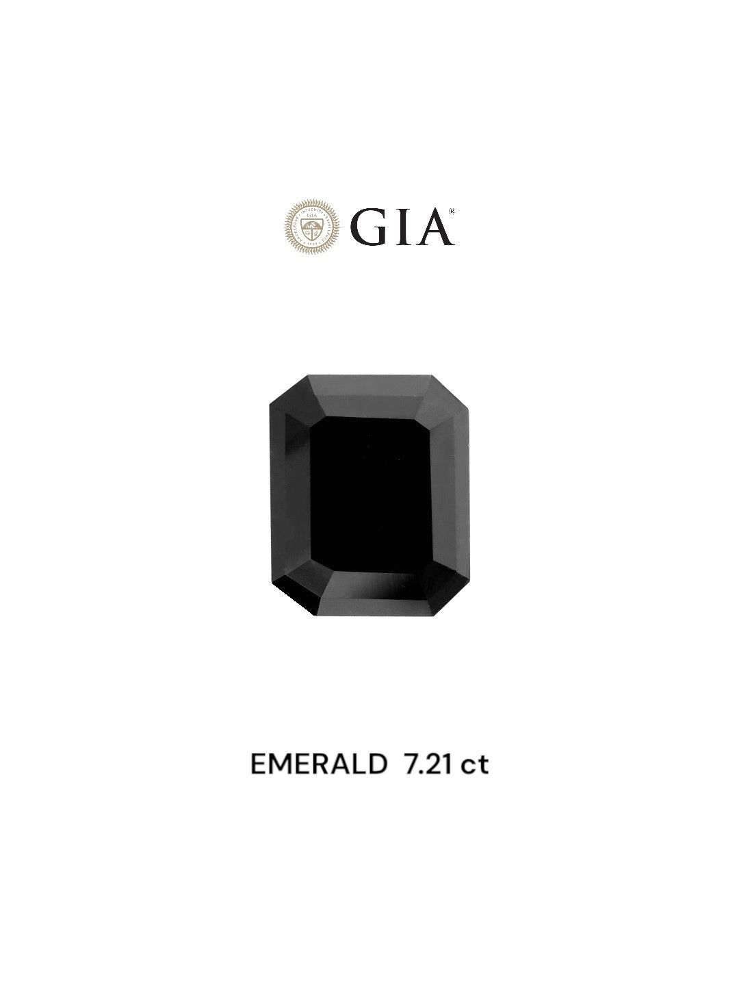 7.21 Carat Emerald Diamond Fancy Black VVS2