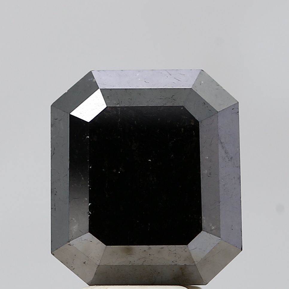 4.79 Carat Emerald Diamond Fancy Black VVS2