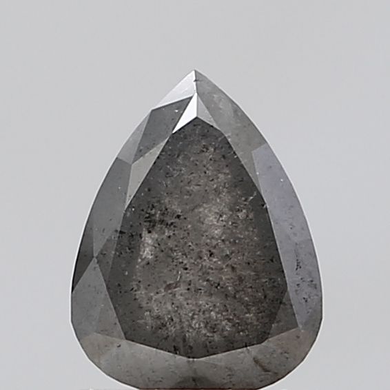 0.95 Carat Pear Diamond Salt and Pepper VVS2