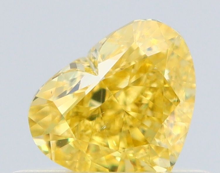 0.5 Carat Heart Diamond Fancy Intense Yellow VS2