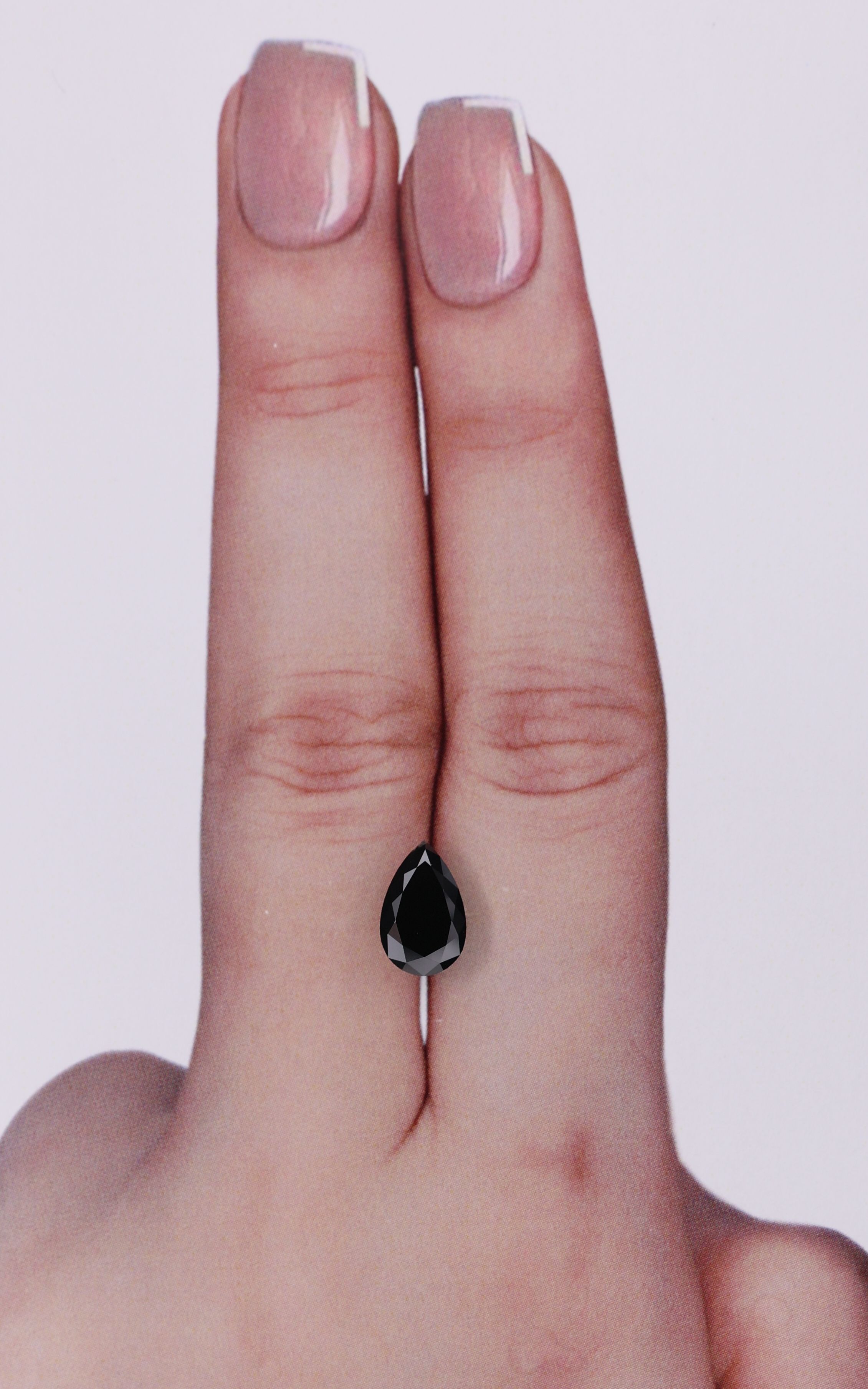 1.43 Carat Pear Diamond Fancy Black VVS2