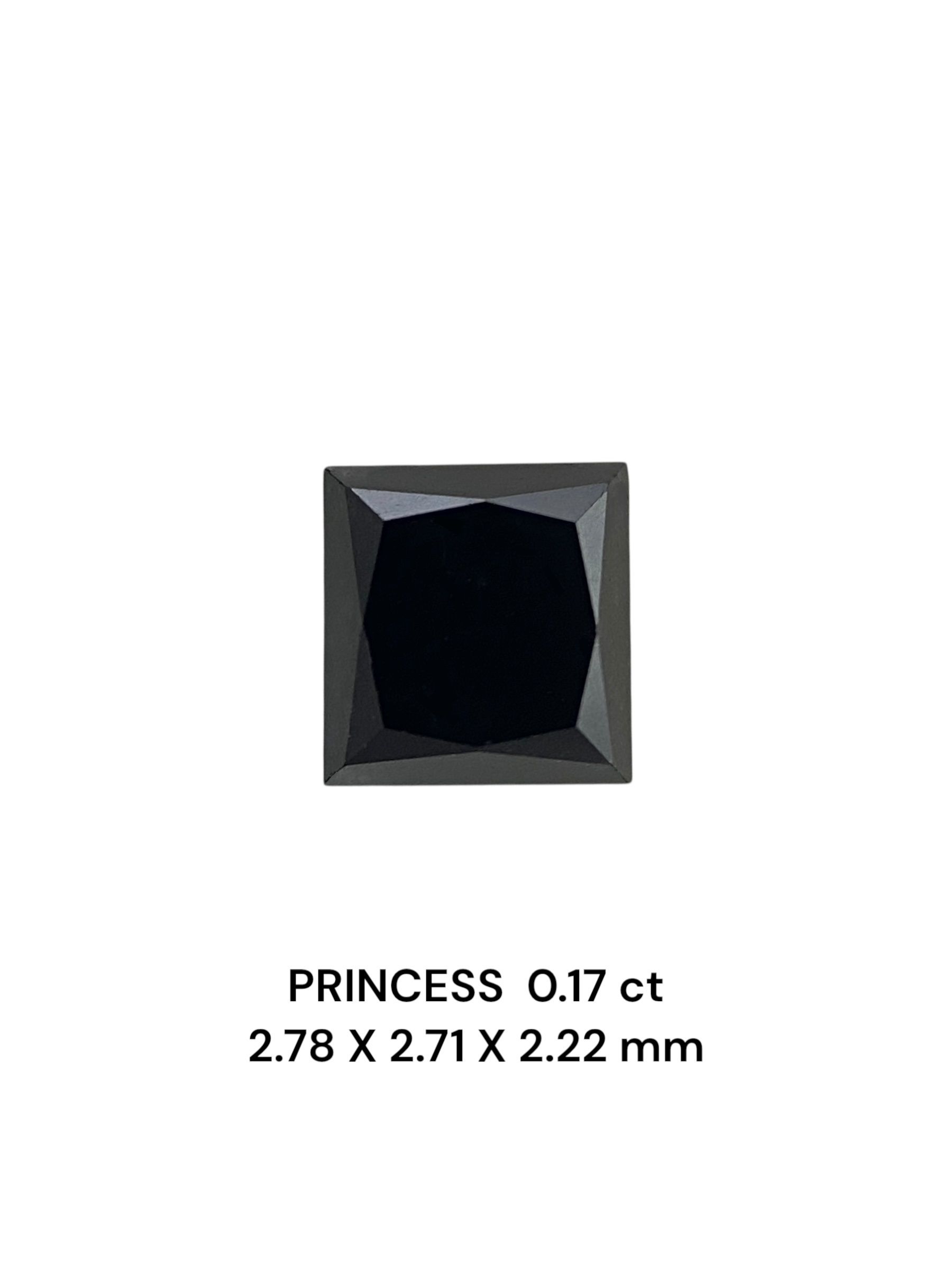 0.17 Carat Princess Diamond Fancy Black VVS2