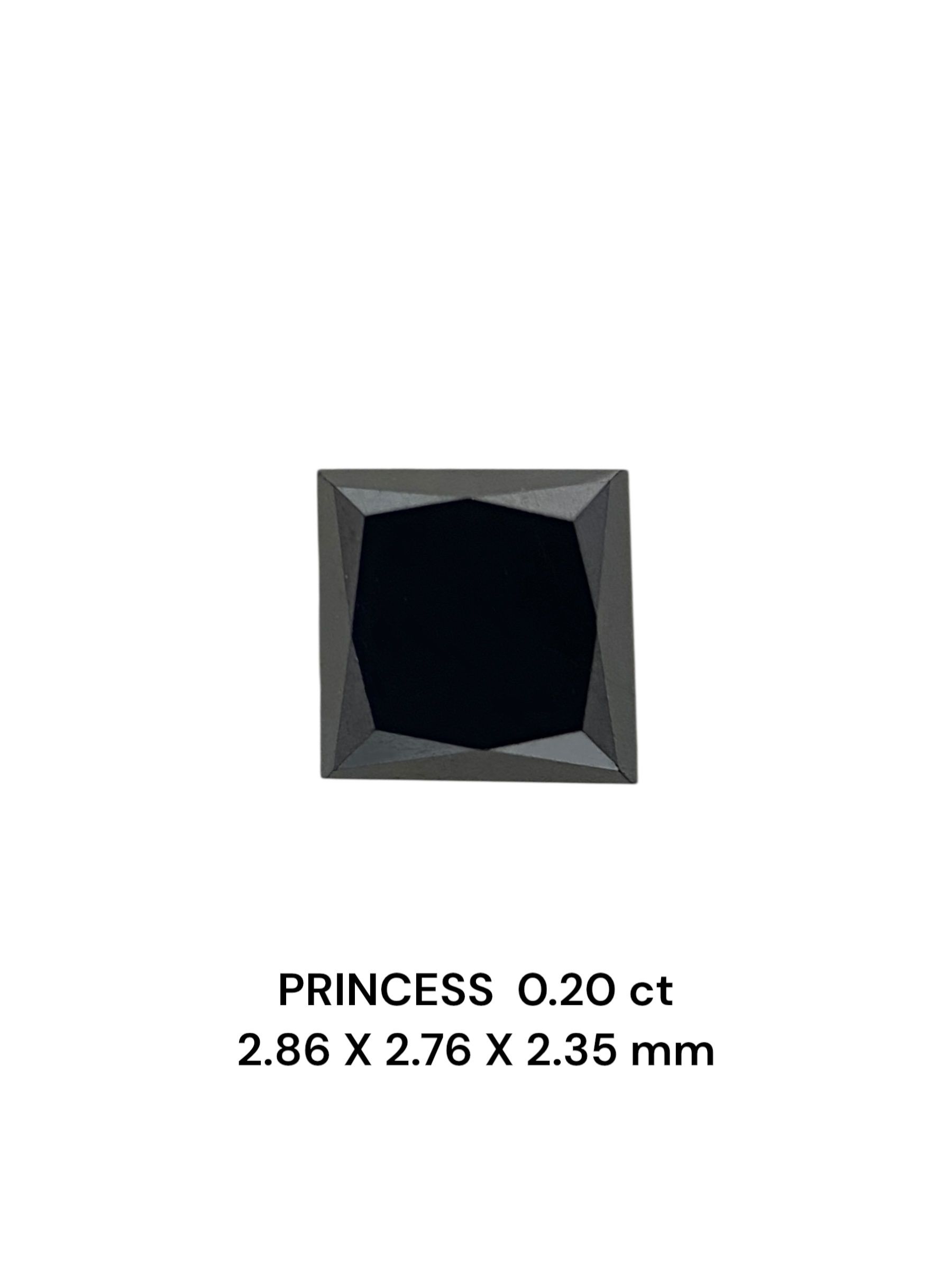 0.2 Carat Princess Diamond Fancy Black VVS2