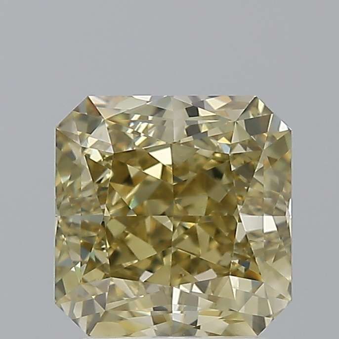 2.06 Carat Radiant Diamond Fancy Brown Greenish Yellow VS2