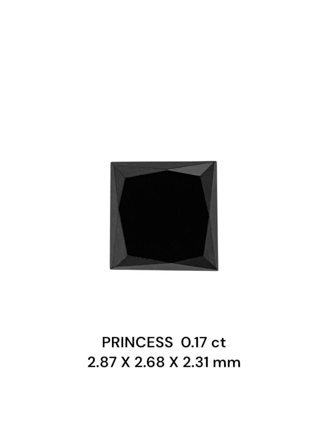 0.17 Carat Princess Diamond Fancy Black VVS2