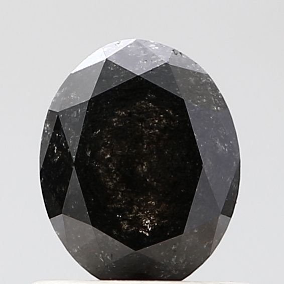 0.89 Carat Oval Diamond Salt and Pepper VVS2