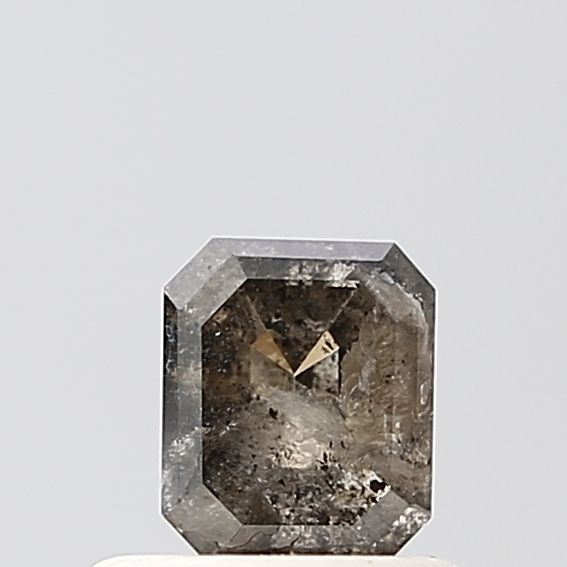 0.47 Carat Emerald Diamond Salt and Pepper VVS2