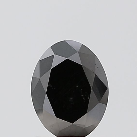 0.8 Carat Oval Diamond Fancy Black VVS2