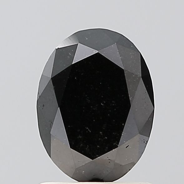 1.16 Carat Oval Diamond Fancy Black VVS2