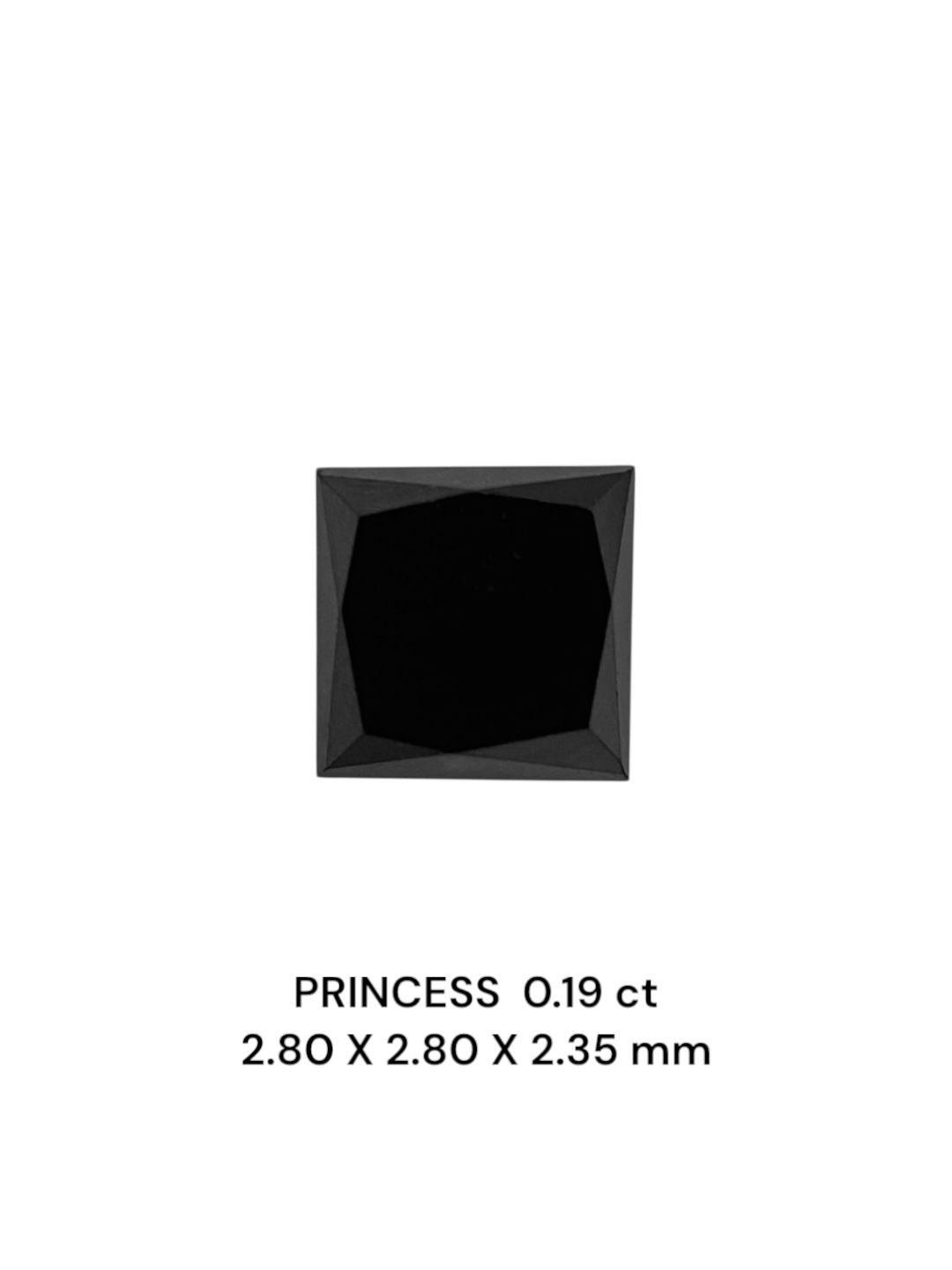 0.19 Carat Princess Diamond Fancy Black VVS2