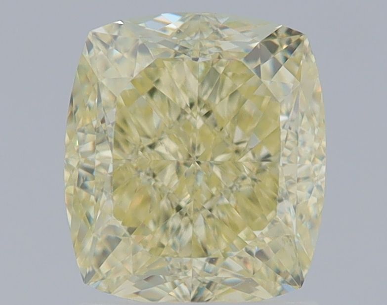 2.01 Carat Cushion brilliant Diamond Fancy Light Yellow VS2