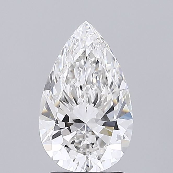 2.01 carat f VVS2 EX Cut IGI pear diamond