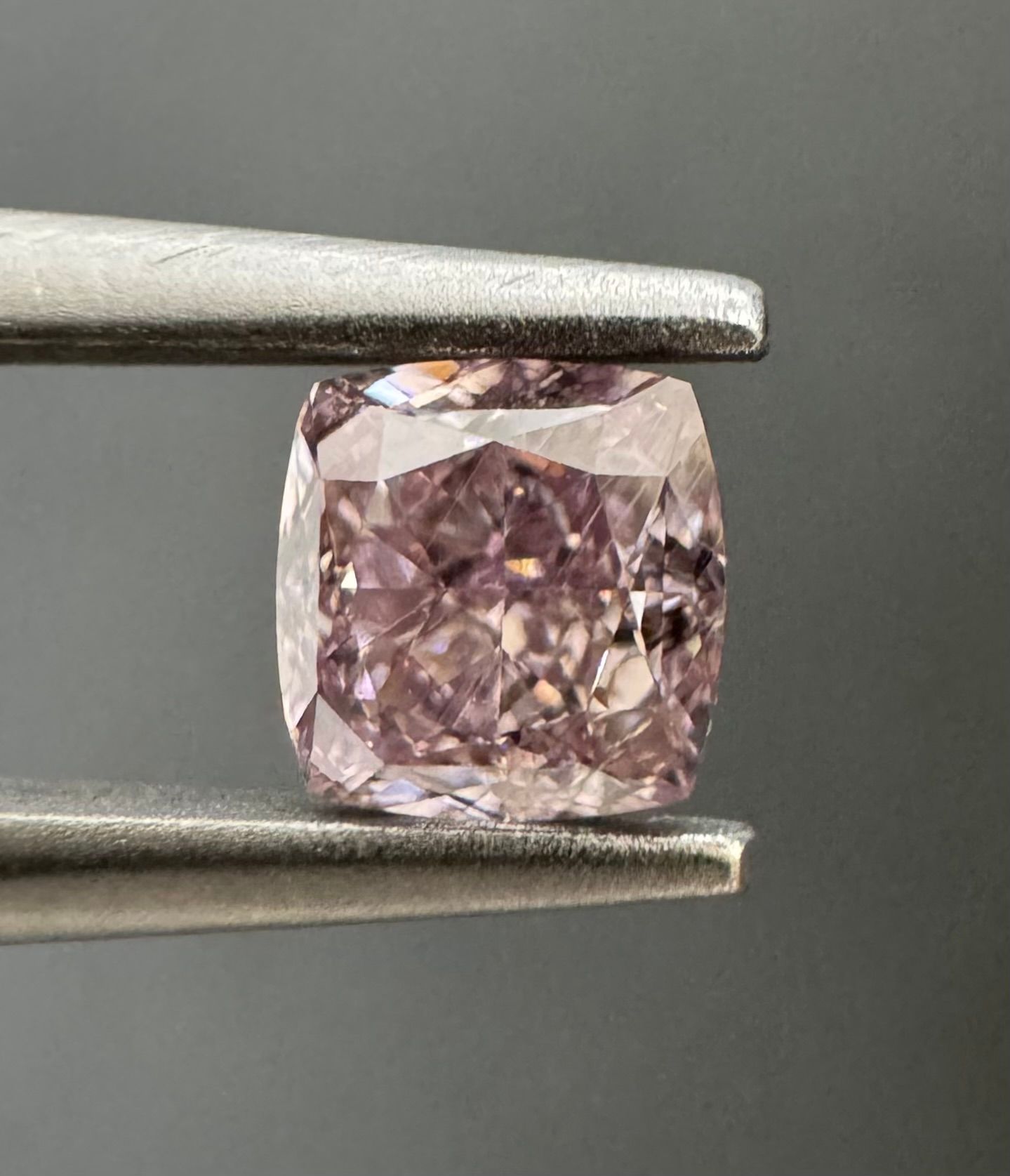 0.4 Carat Cushion modified Diamond Fancy Purplish Pink SI2