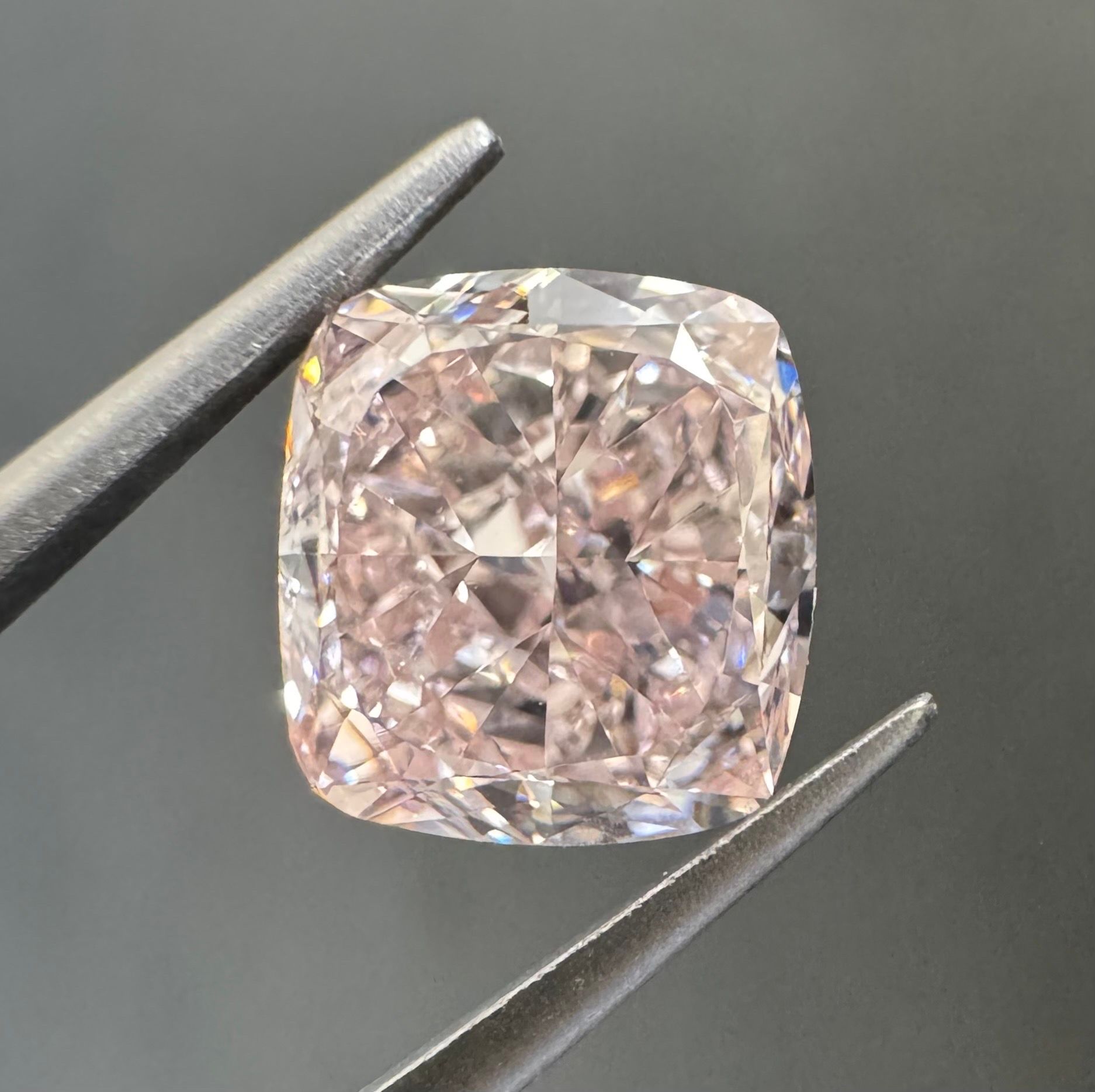 2.16 Carat Cushion modified Diamond Fancy Orange Pink VS2