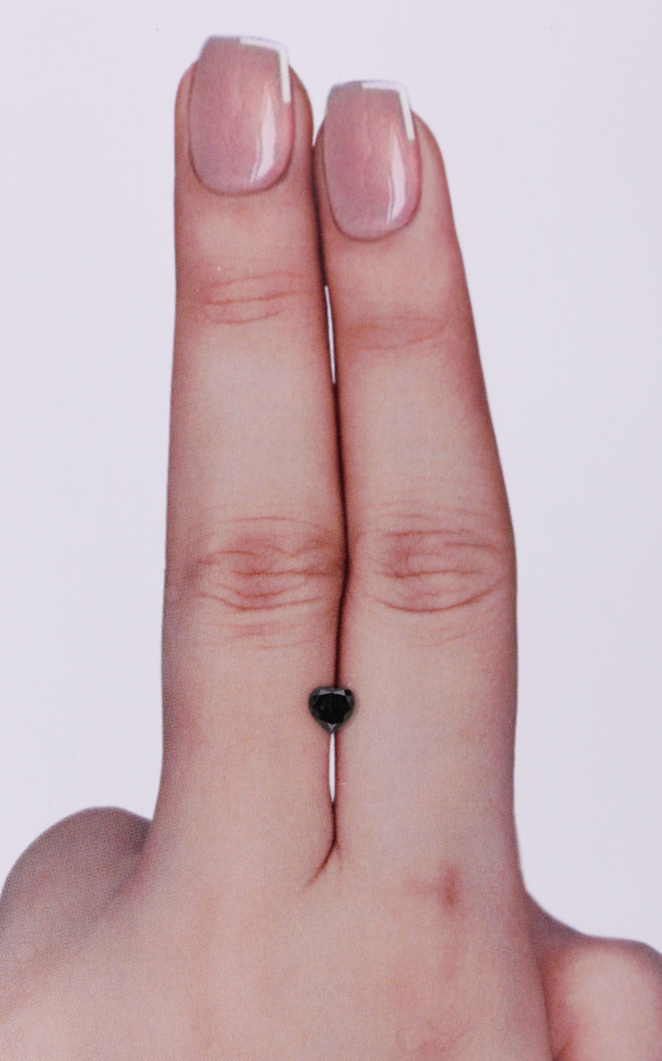 0.28 Carat Heart Diamond Fancy Black VVS2