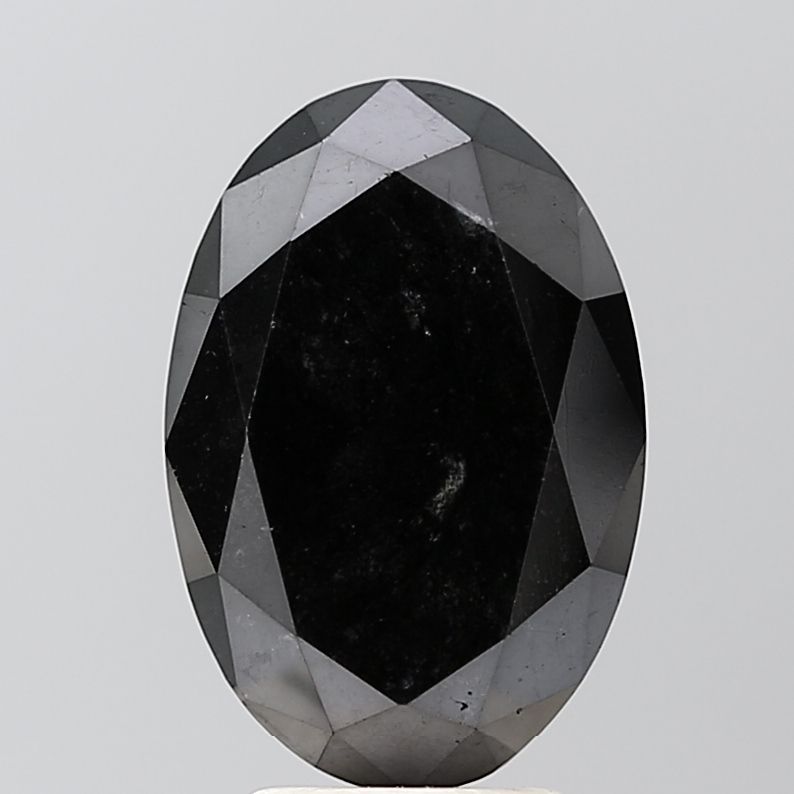 4.82 Carat Oval Diamond Black VVS2