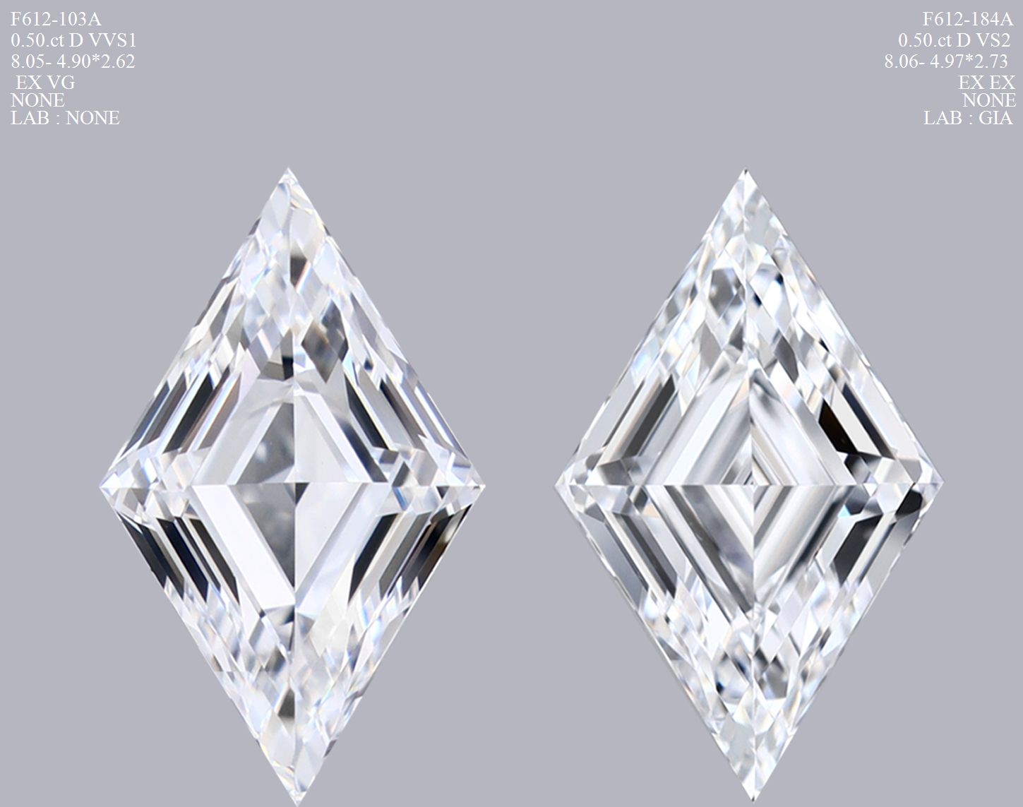 0.5 ct Lozenge Diamond