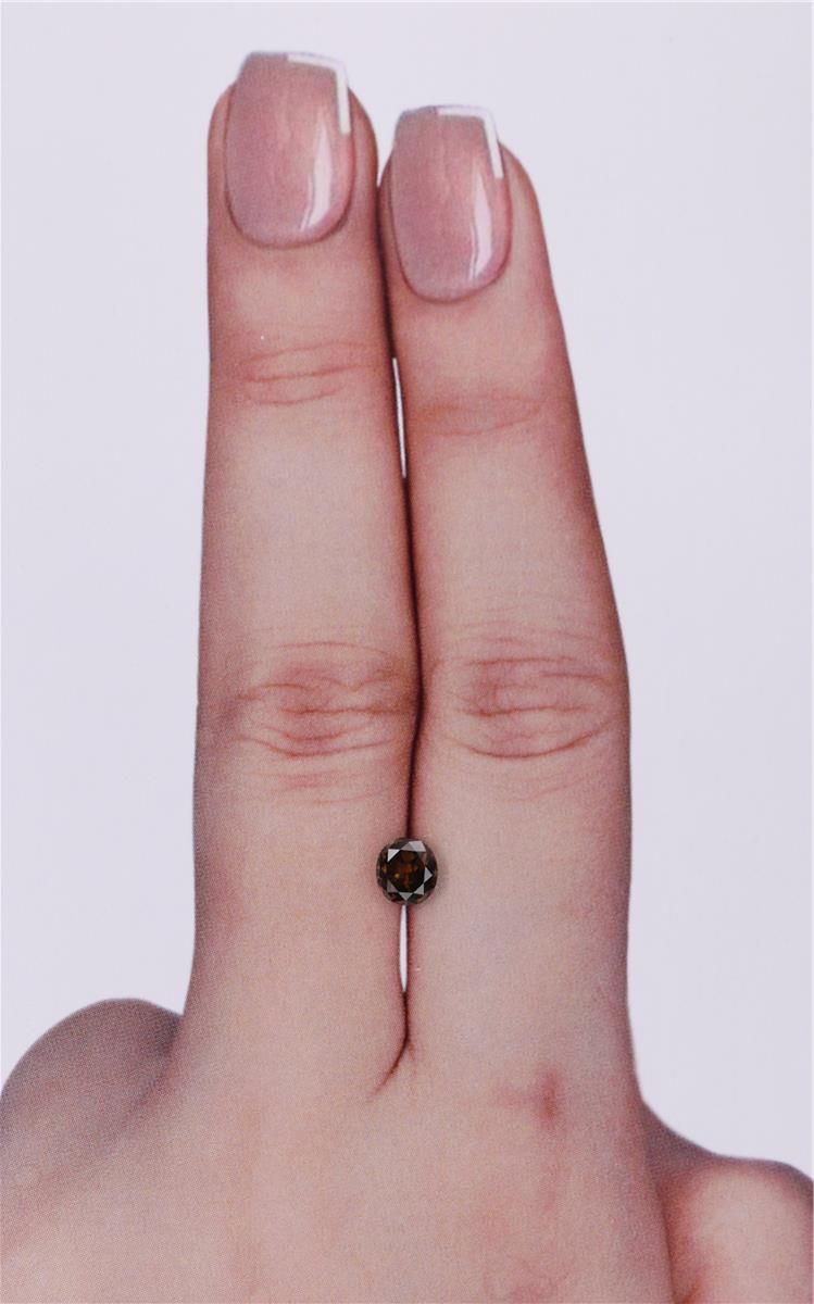 0.51 Carat Oval Diamond Fancy Brown 