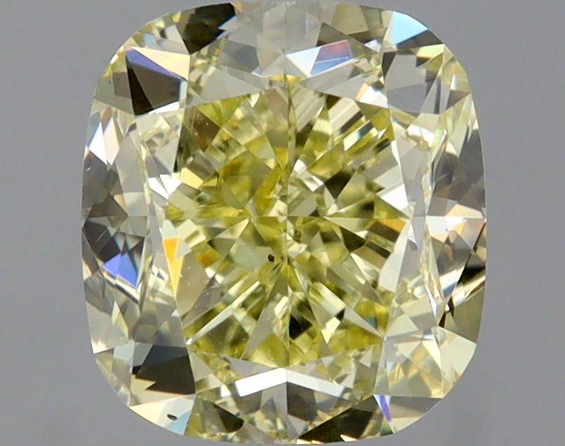 2.01 Carat Cushion brilliant Diamond Fancy Yellow SI1