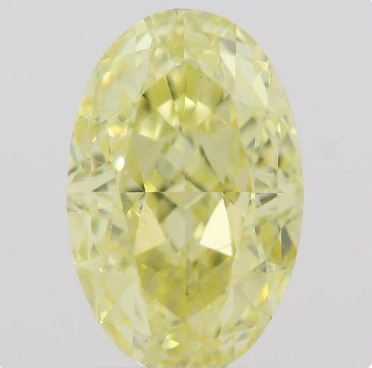 1 Carat Oval Diamond Fancy  Yellow SI1