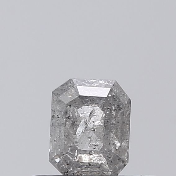 0.35 Carat Emerald Diamond Salt and Pepper VVS2