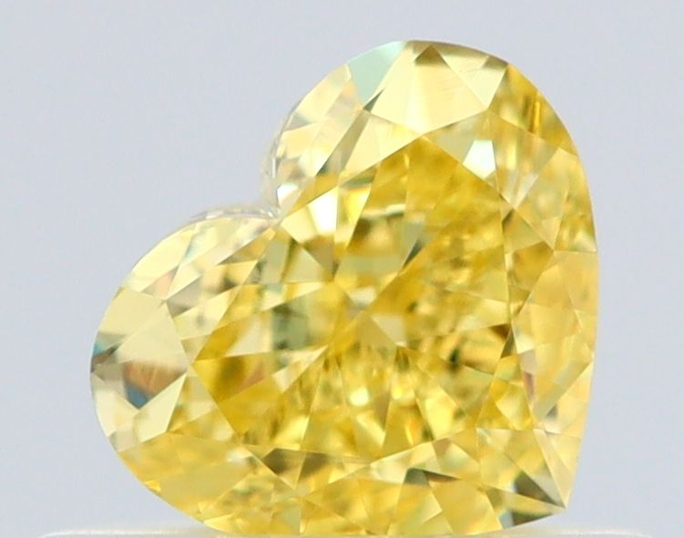 0.52 Carat Heart Diamond Fancy Intense Yellow VVS1