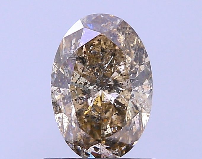 1.01 Carat Oval Diamond Light Brown I1