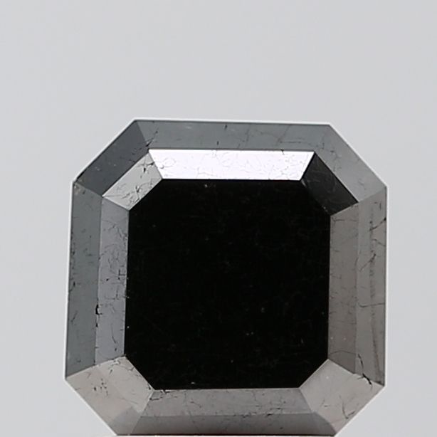 1.86 Carat Emerald Diamond Black VS1