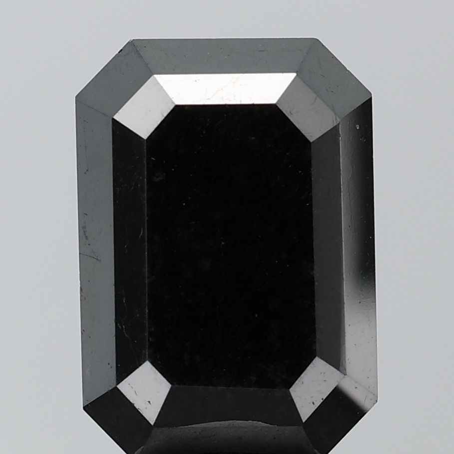 9.6 Carat Emerald Diamond Black VS2