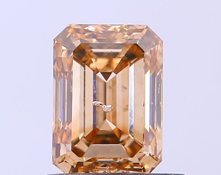 1.02 Carat Emerald Diamond Light Brown SI2