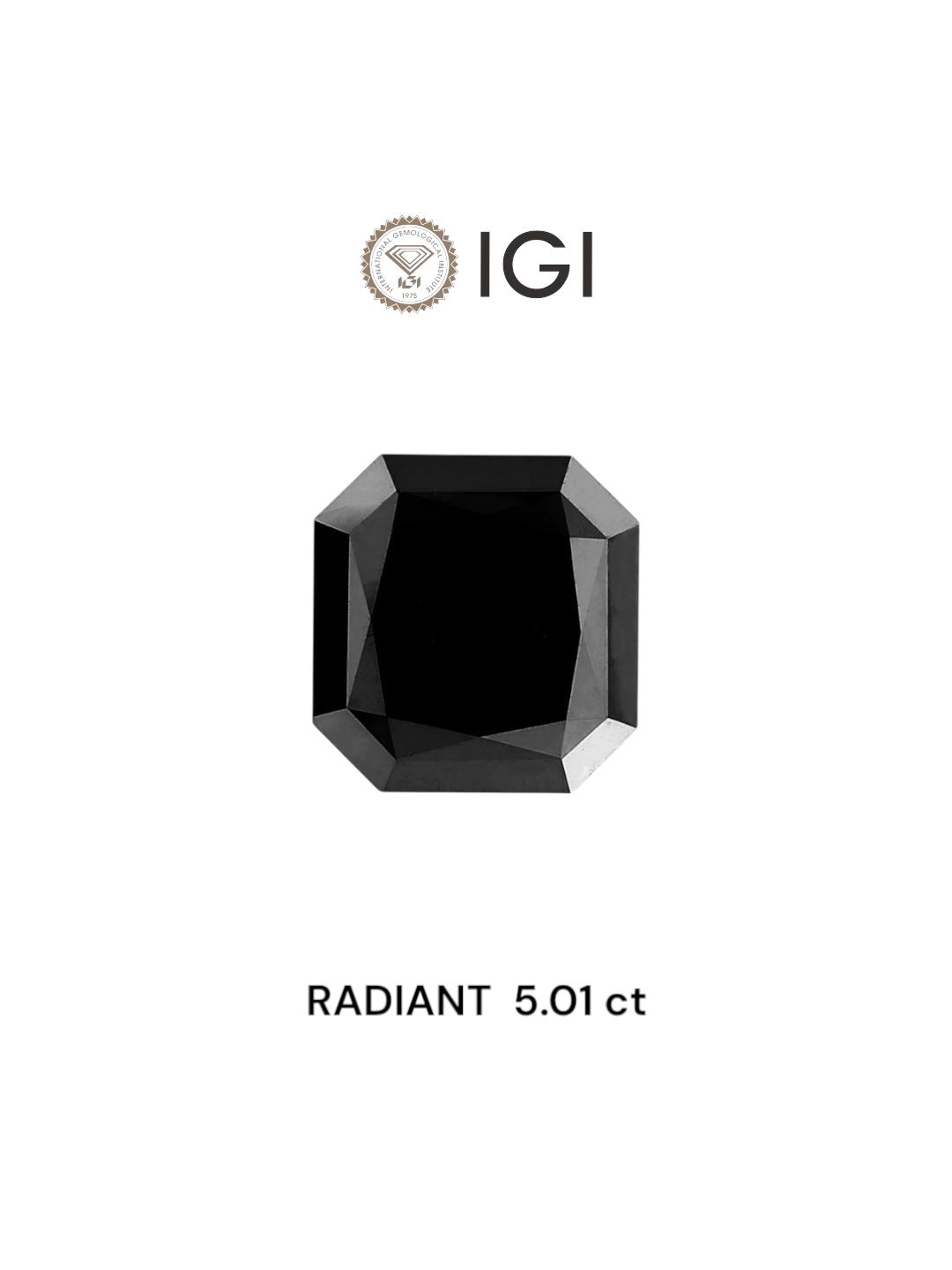 5.01 Carat Radiant Diamond Black 