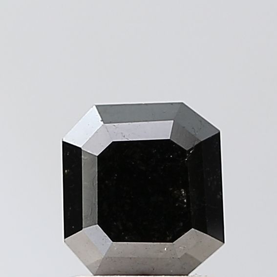 1.08 Carat Emerald Diamond Black VVS2