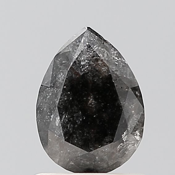 0.81 Carat Pear Diamond Salt and Pepper VS2