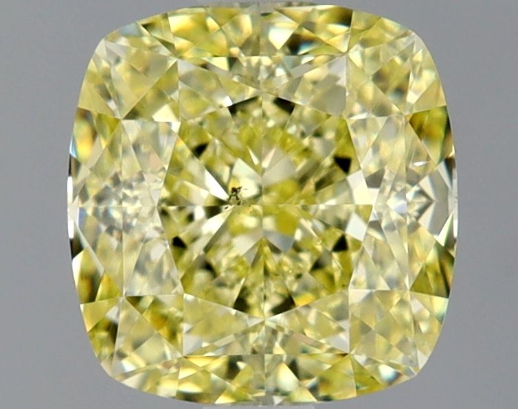 1.71 Carat Cushion brilliant Diamond Fancy Yellow SI1