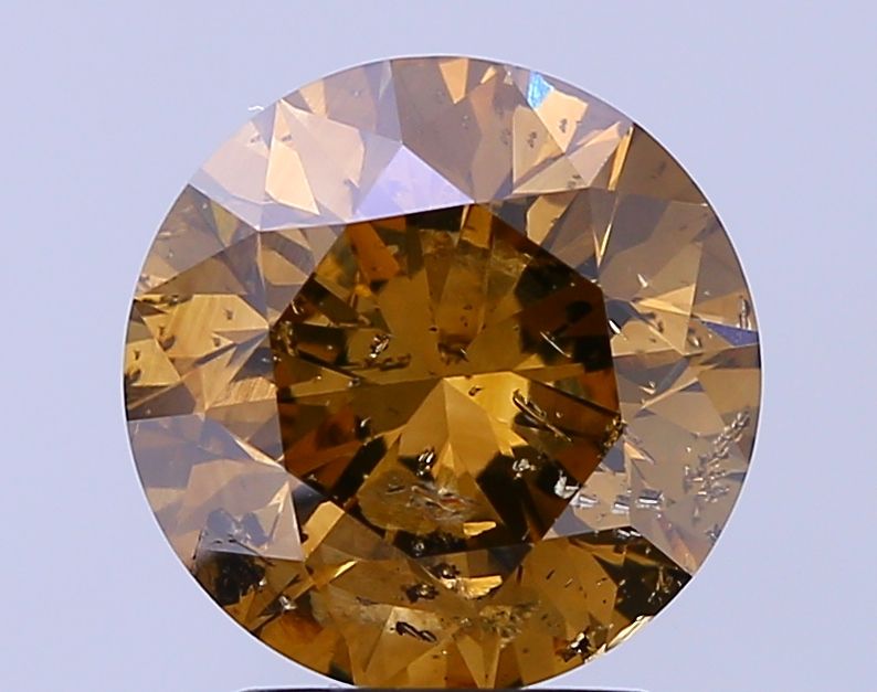 3.02 Carat Round Diamond Fancy Brown I1