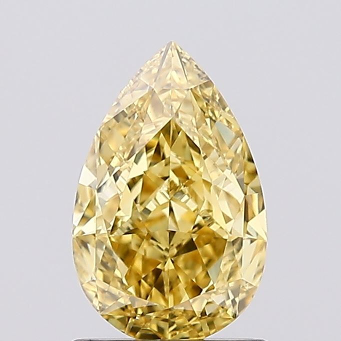1.16 carat fancy vivid yellow VS1 EX Cut IGI pear diamond