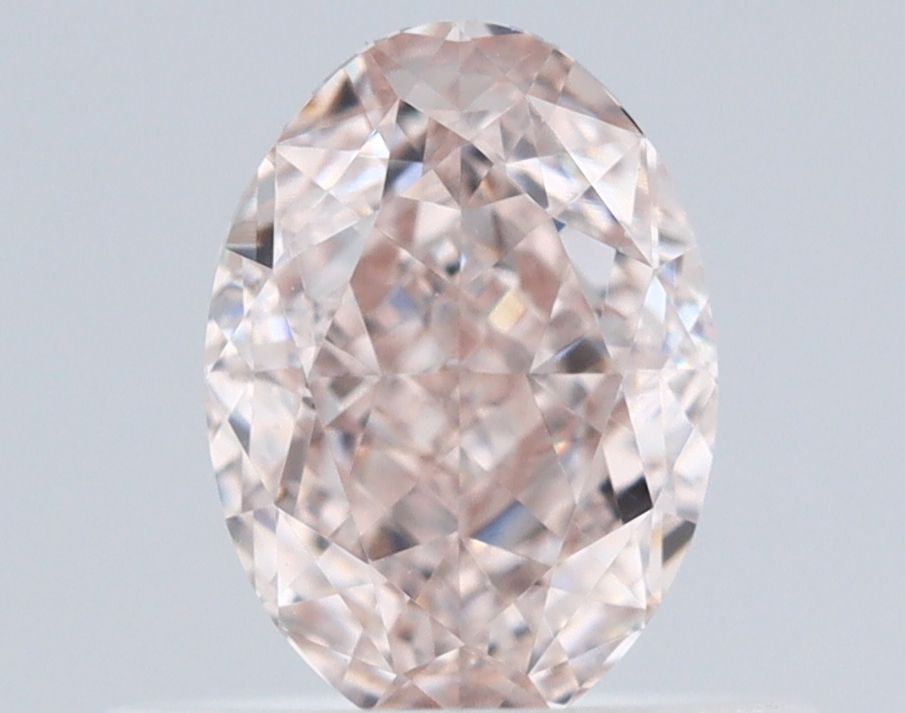 0.57 Carat Oval Diamond Fancy Light Pink Brown VVS1