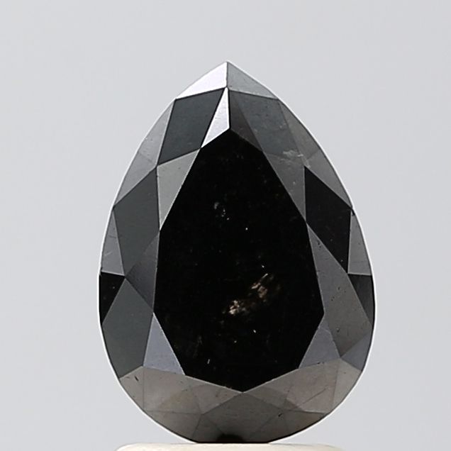 2.18 Carat Pear Diamond Fancy Black VVS2