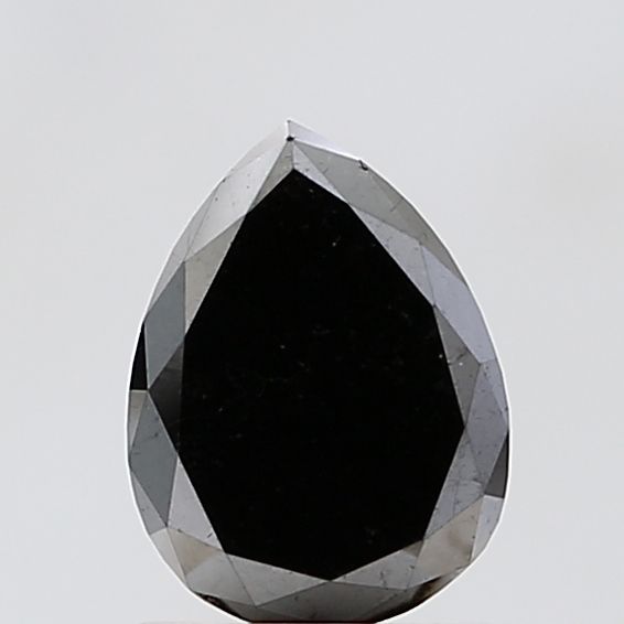 1.31 Carat Pear Diamond Fancy Black VVS2